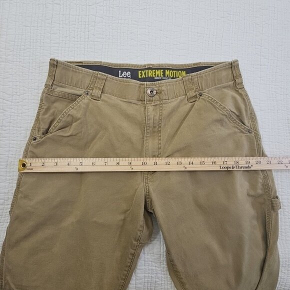 Lee Extreme Motion Utility Pants Men 36x32 Beige Loose Fit Straight Stretch - Picture 4 of 16